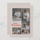 カスタムイースターフォトコラージュフラットホリデーカード シーズンカード (正面/裏面)