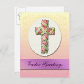 カスタムイースターフローラクロス葉書 シーズンポストカード (正面/裏面)