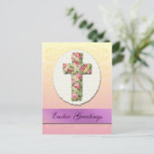 カスタムイースターフローラクロス葉書 シーズンポストカード (スタンド正面)