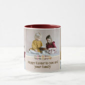 カスタムイースターホリデー写真コラージコーヒーマグ マグカップ (中央)