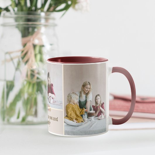 カスタムイースターホリデー写真コラージコーヒーマグ マグカップ