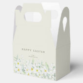 カスタムイースターメッセージ白フローラ縁ど フェイバーボックス (オープン)