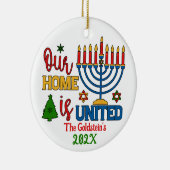 カスタムウアホームズハッピーハ統一されたヌカー セラミックオーナメント (右)