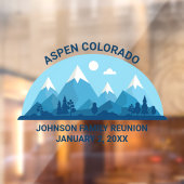 カスタムウィンターファミリー懇親会パーティースノーイマウンテン ウィンドウサイン (シート2)