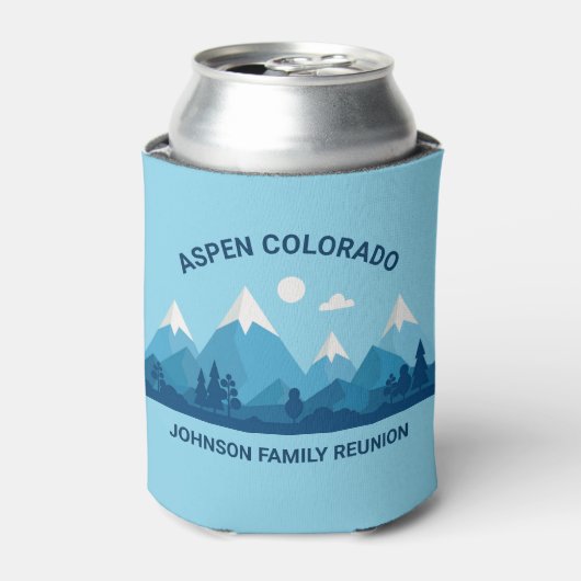 カスタムウィンターファミリー懇親会パーティースノーイマウンテン 缶クーラー (缶正面)