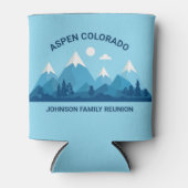 カスタムウィンターファミリー懇親会パーティースノーイマウンテン 缶クーラー (正面)