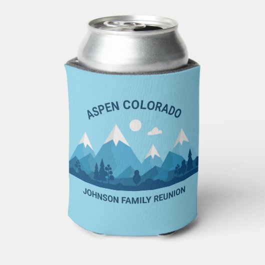 カスタムウィンターファミリー懇親会パーティースノーイマウンテン 缶クーラー (缶裏面)