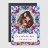 カスタムウィンターブルースタークリスマス磁気カード マグネット招待状 (正面/裏面)