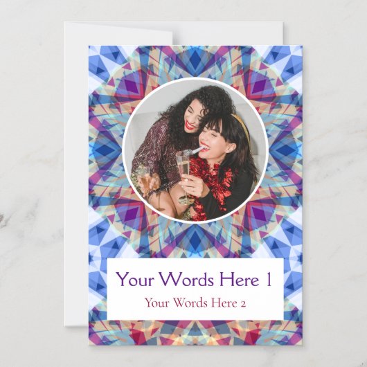 カスタムウィンターブルースタークリスマス磁気カード マグネット招待状 (正面)