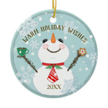 カスタムウィンターホリデークリスマス雪だるま