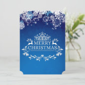 カスタムウィンターワンダーランドクリスマスホリデーカード シーズンカード (スタンド正面)