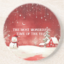 カスタムウィンターワンダーランドシーンクリスマス雪だるま