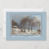 カスタムウィンターワンダーランドランドランドランドランドランドスケープ絵画アート シーズンカード (正面)
