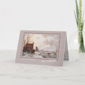 カスタムウィンターワンダーランドランドランドランドランドランドスケープ絵画アート シーズンカード (正面)