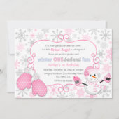 カスタムウィンターワンダーランド1歳 招待状 (正面)