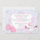 カスタムウィンターワンダーランド1歳 招待状 (正面)