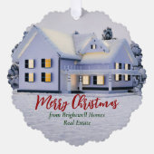 カスタムウィンター実在エステート会社雪の家 オーナメントカード (正面)