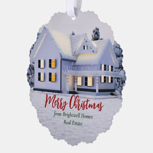 カスタムウィンター実在エステート会社雪の家 オーナメントカード (左)