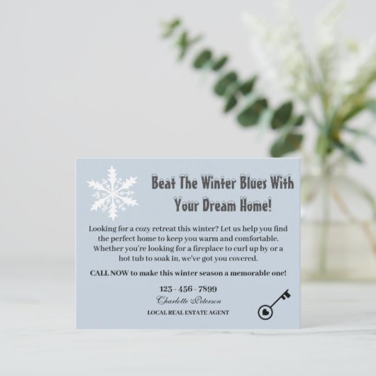 カスタムウィンター実在エテートマーケティング農業 シーズンポストカード (スタンド正面)