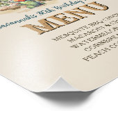 カスタムウェスタン女性のカーボーイアップRodeoパーティーメニューサイン フォトプリント (角)