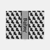 カスタムウェスティドグシルエット フリースブランケット (正面(横))