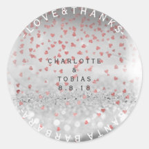 カスタムウェッディ感謝していングピンクローズハートシルバー