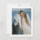 カスタムウェディングありがとうカップル名の写真 ノートカード (裏面)