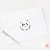 カスタムウェディングが彼女に好お気に入りのき ラウンドシール (封筒)