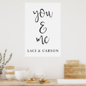 カスタムウェディングのサインエレガント-パーソナライズされたようこそ ポスター (キッチン)