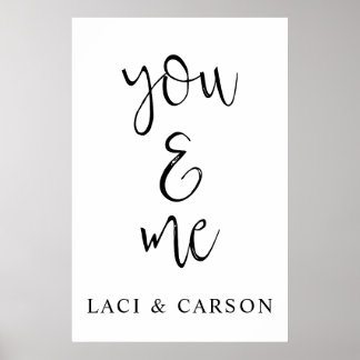 カスタムウェディングのサインエレガント-パーソナライズされたようこそ ポスター