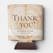 カスタムウェディングの好意ありがとうウッドカットスライス 缶クーラー (裏面)