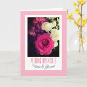 カスタムウェディングの日はカップルのカードに願う カード (黄色い花)