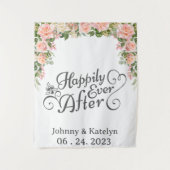 カスタムウェディングの背景を楽しく タペストリー (正面)