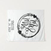 カスタムウェディングの背景 タペストリー (正面(横))