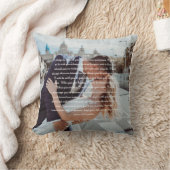 カスタムウェディングの誓いカップルの写真 クッション (ブランケット)