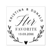 カスタムウェディングは彼女のお気に入りのクラシックラウンドセント セルフインキングスタンプ (デザイン)