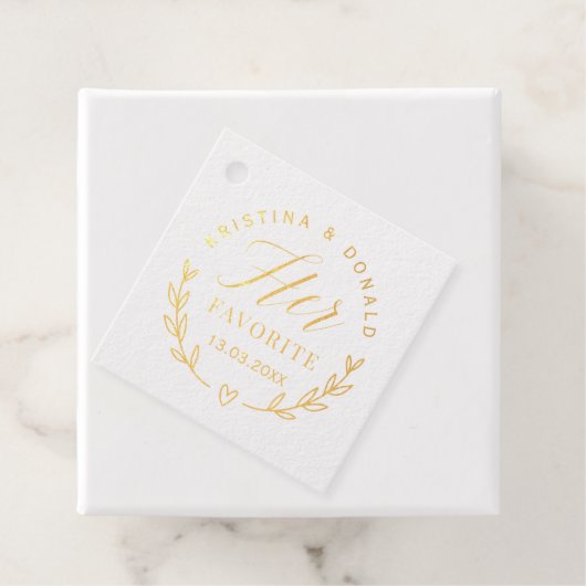 カスタムウェディングは彼女のお気に入りのクラシックラウンドセント フェイバータグ (箱)