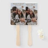 カスタムウェディングまたは婚約ハンドファン ハンドファン (正面&裏面)