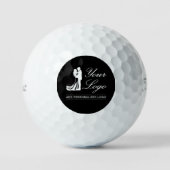 カスタムウェディングアイディアパーソナライズされたフォトデザイン ゴルフボール (正面)