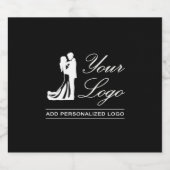 カスタムウェディングアイディアパーソナライズされたフォトデザイン スパークリングワインラベル (シングルラベル)