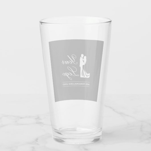 カスタムウェディングアイディアパーソナライズされたフォトデザイン タンブラーグラス (裏面)