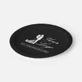 カスタムウェディングアイディアパーソナライズされたフォトデザイン ペーパープレート (アングル)