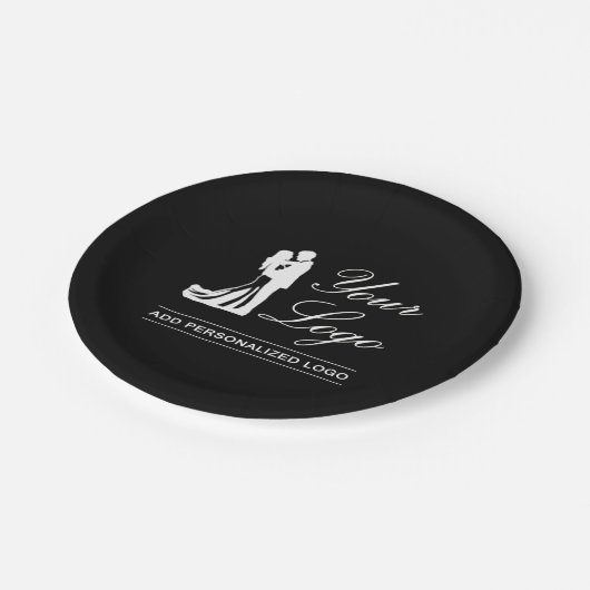 カスタムウェディングアイディアパーソナライズされたフォトデザイン ペーパープレート (アングル)