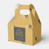 カスタムウェディングアニバーサリーオークル&バラダークラベル フェイバーボックス (裏面サイド)