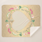 カスタムウェディングアニバーサリーフレシアフローラ シェルパブランケット (正面(横))