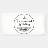 カスタムウェディングウェルカムサイン1' x 2'ビニールバナー 横断幕 (横)