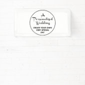 カスタムウェディングウェルカムサイン1' x 2'ビニールバナー 横断幕 (インサイチュ)