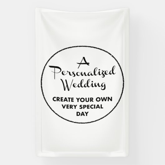 カスタムウェディングウェルカムサイン4' x 2.5'ビニールバナー 横断幕 (縦)