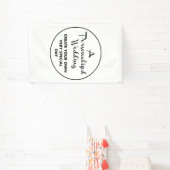 カスタムウェディングウェルカムサイン4' x 2.5'ビニールバナー 横断幕 (インサイチュ)