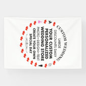 カスタムウェディングウェルカムサイン6' x 4'ビニールバナー 横断幕 (横)